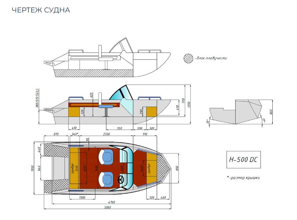 Алюминиевый катер Неман-500 DC Pro в Белгороде