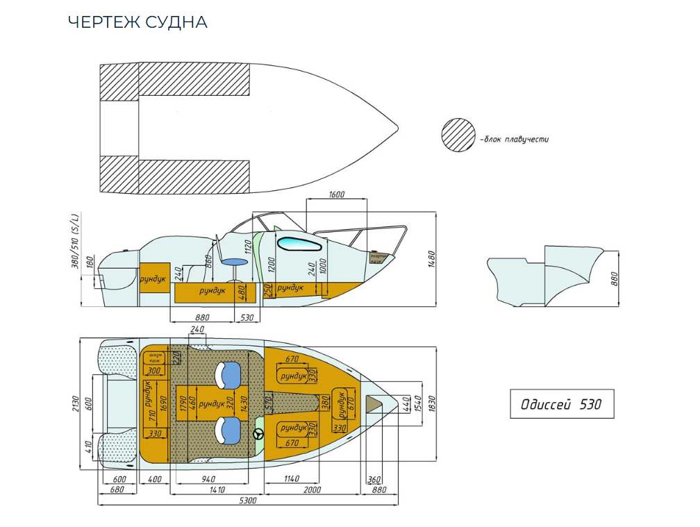 Стеклопластиковый катер Neman-530 с каютой в Белгороде