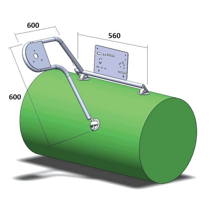 Стойка рулевая с креплением на баллон надувной лодки 25мм в Белгороде