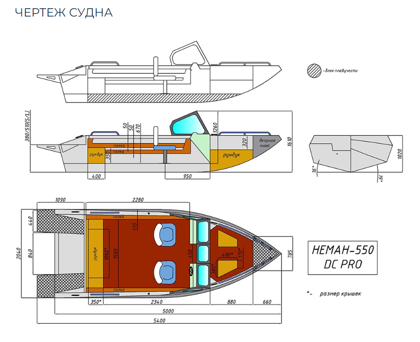 Алюминиевый катер Неман-550 DC Pro в Белгороде