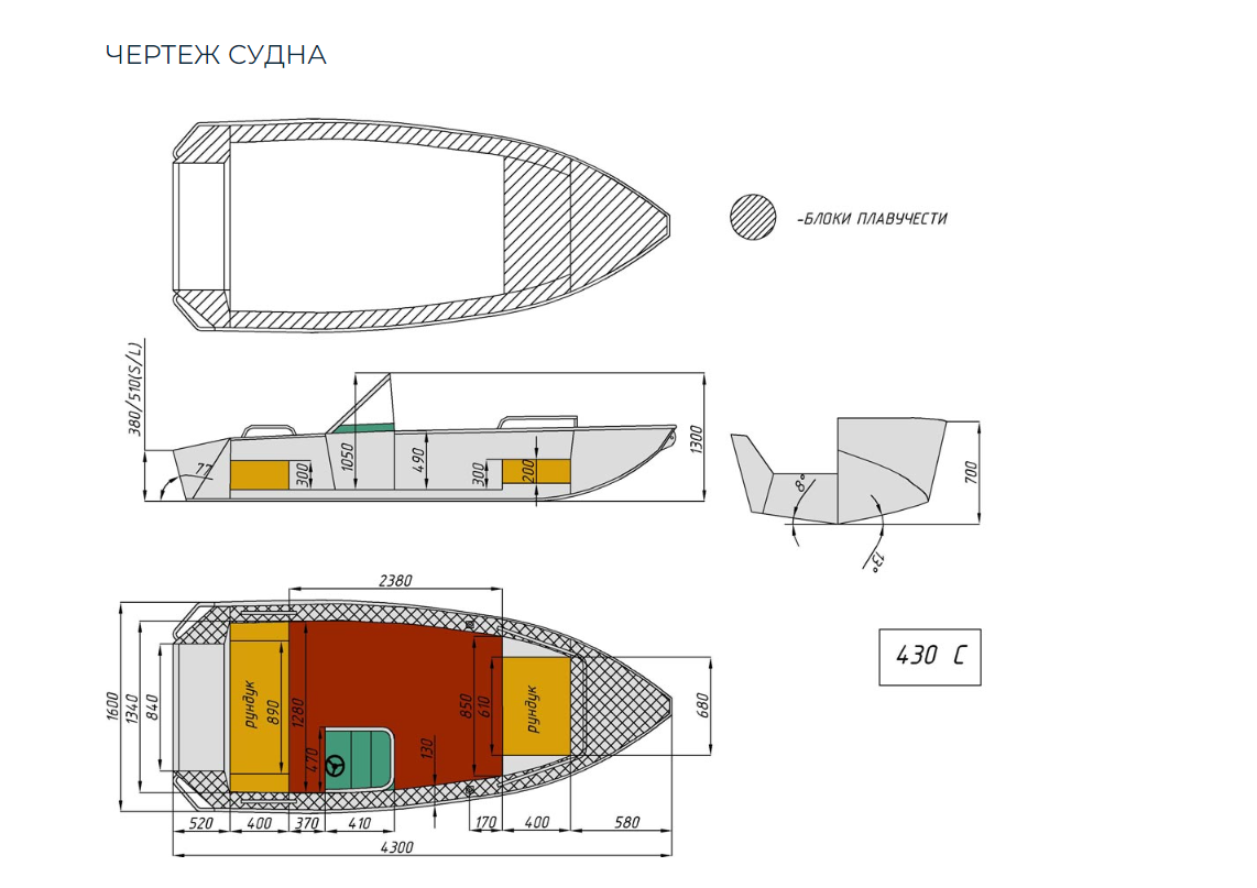 Алюминиевый катер Wyatboat-430 C в Белгороде