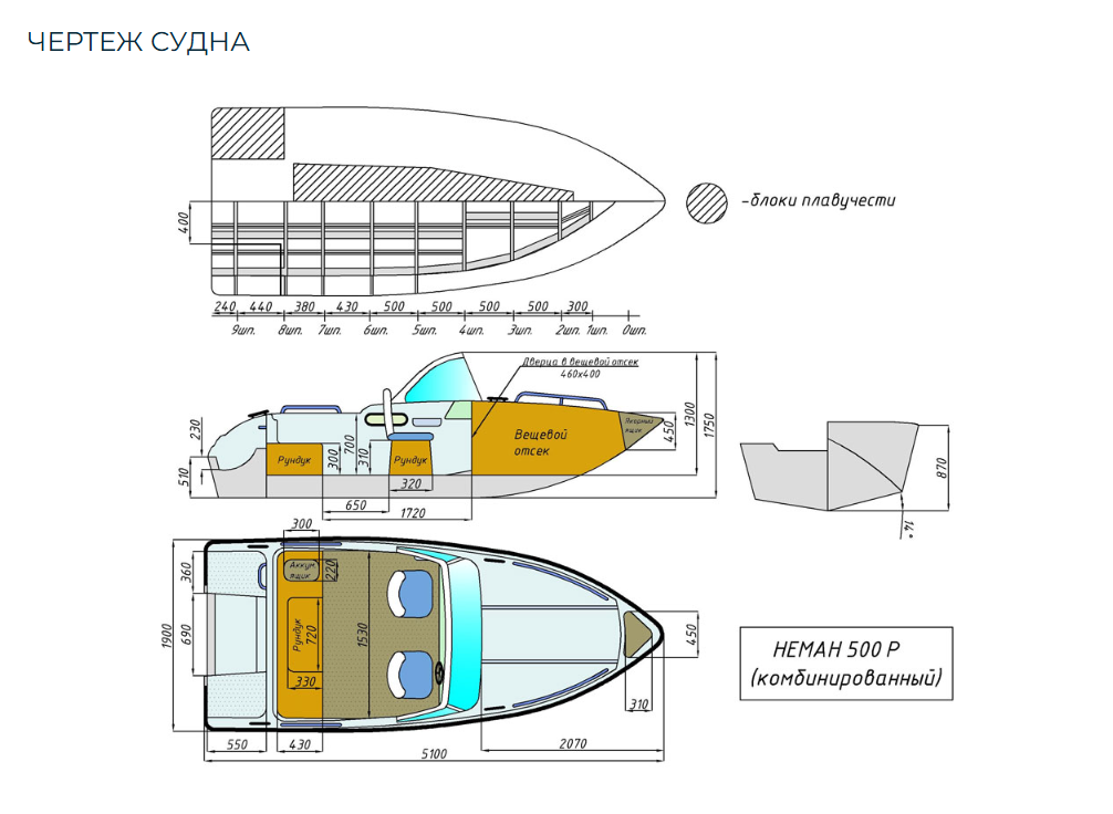 Комбинированный катер Neman-500 P в Белгороде