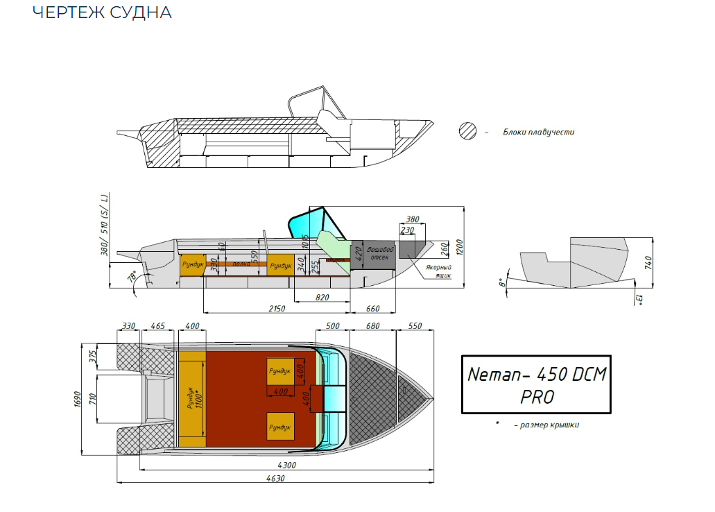 Алюминиевый катер Neman-450 DCM PRO в Белгороде