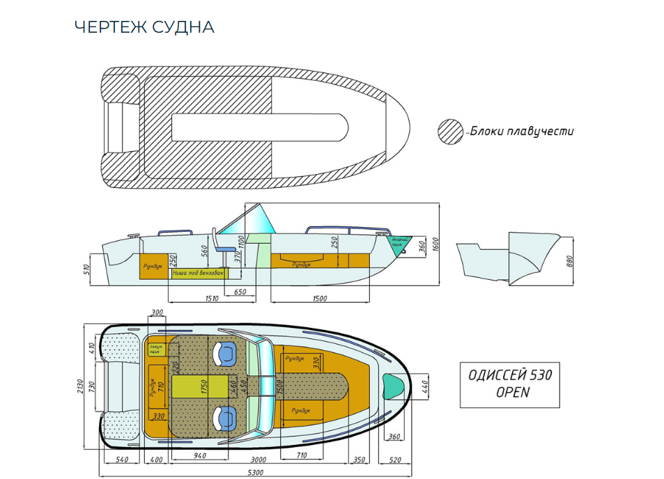 Стеклопластиковый катер Neman-530 Open в Белгороде