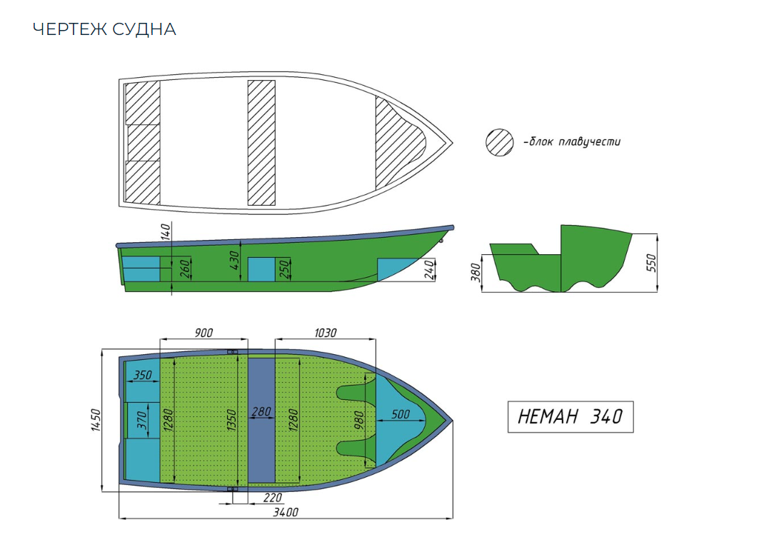 Стеклопластиковая лодка Neman-340 (тримаран) в Белгороде