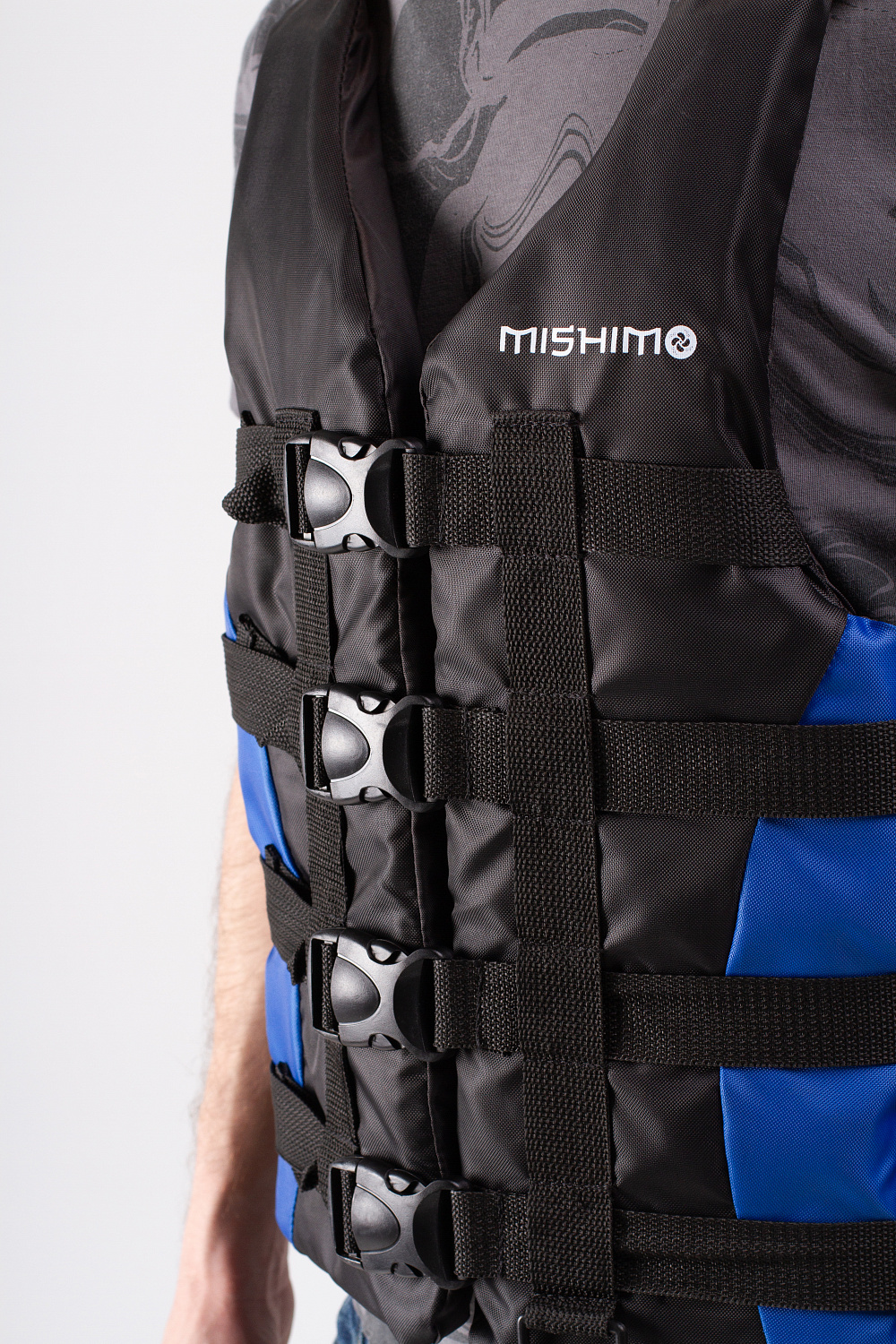 Жилет спасательный MISHIMO PRO Премиум качества Черно-синий в Белгороде