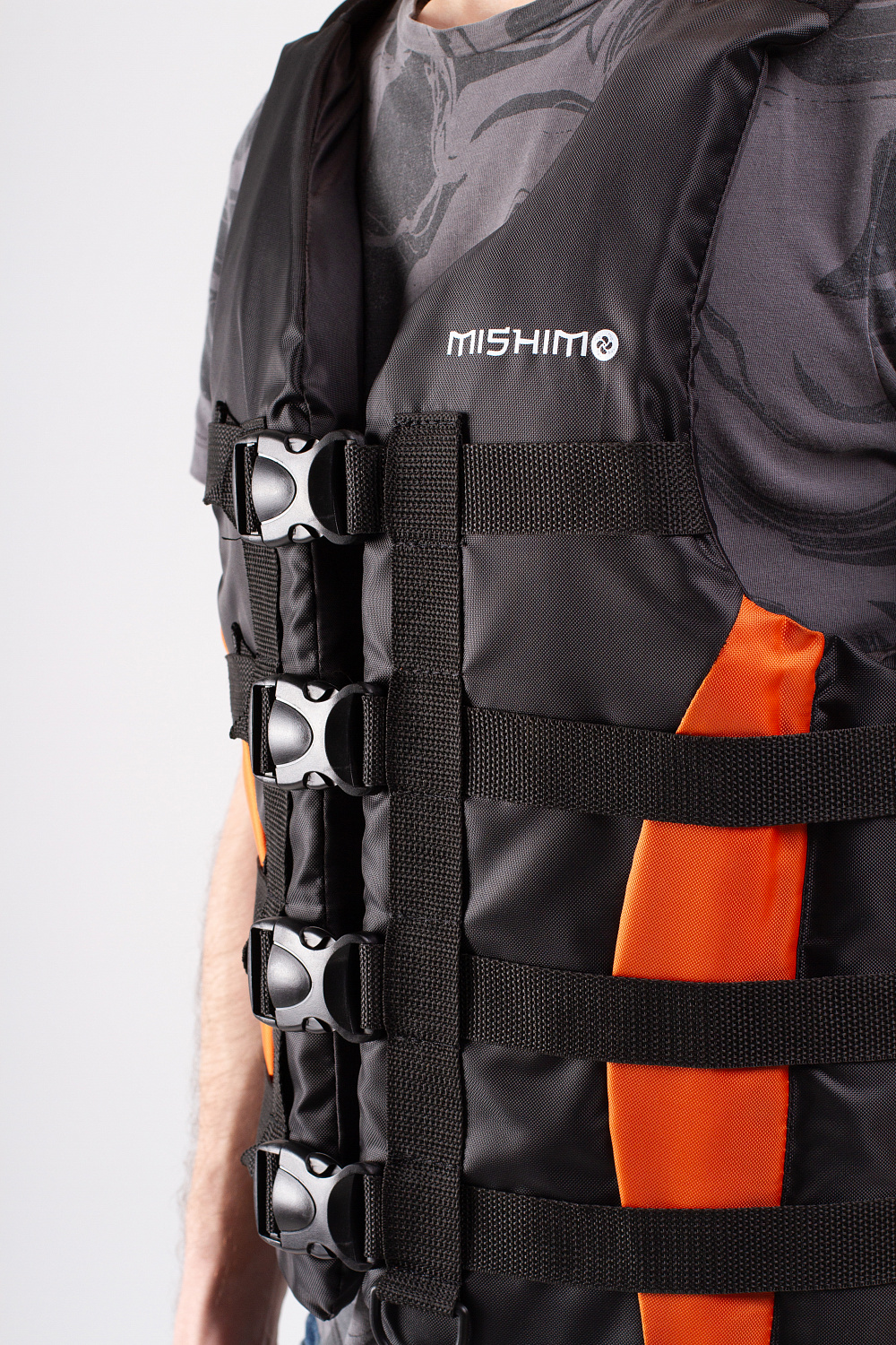 Жилет спасательный MISHIMO PRO Премиум качества Черно-оранжевый в Белгороде